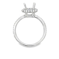 18kt White Gold Halo Natural Diamonds Semi-Mount Ring (0.41ct)