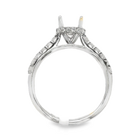 18kt White Gold Full-Cut Diamond Semi-Mount Engagement Ring (.37ct)