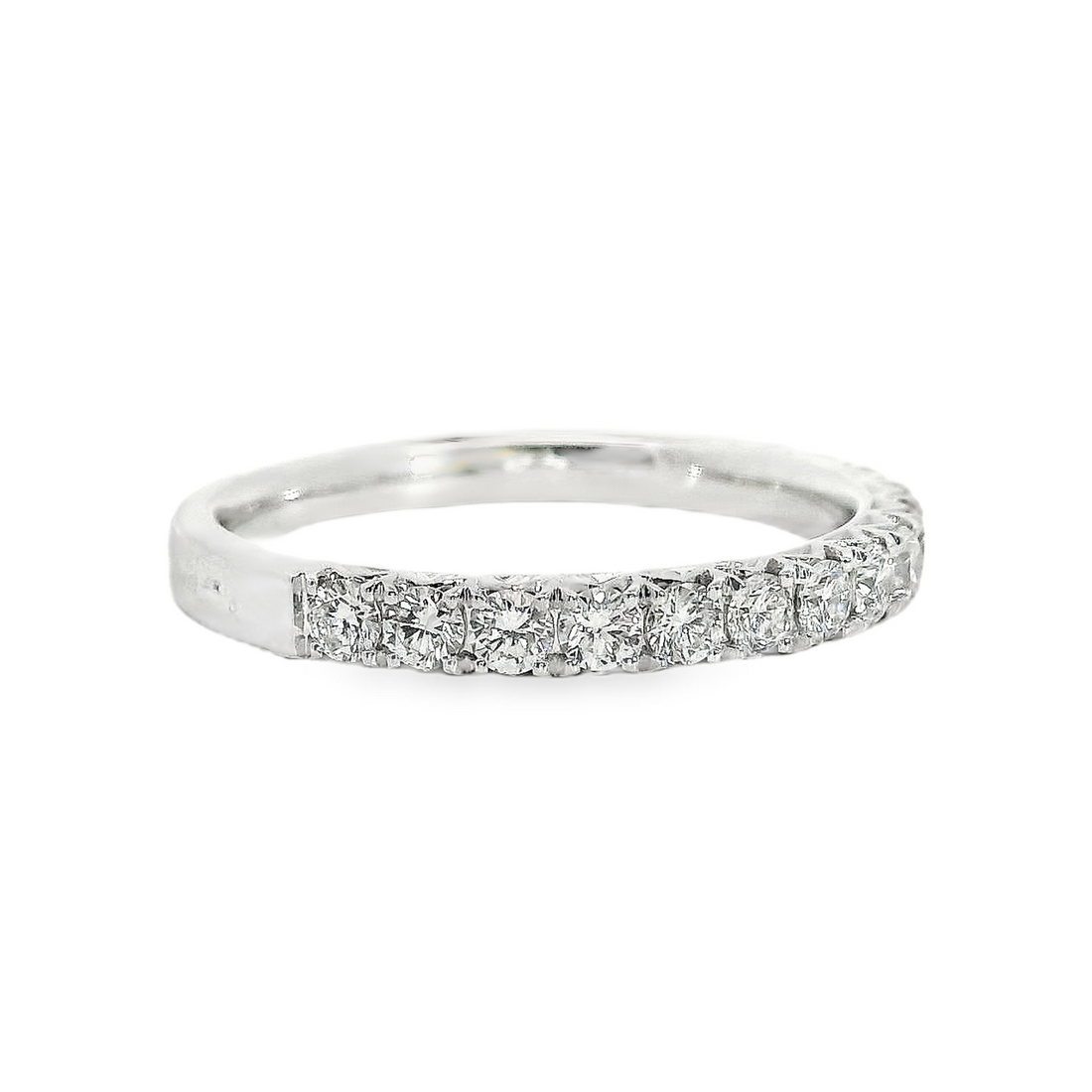 18kt White Gold Natural Round Diamond Wedding Ring (.56ct)
