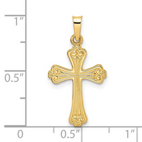 14kt Yellow Gold Ornate Cross Pendant (.90g)