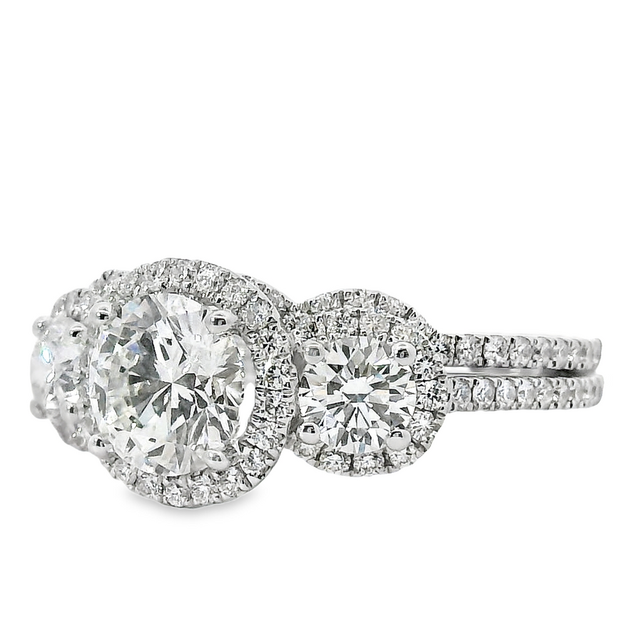 18kt White Gold Lab-Grown Round Diamond Engagement Ring (2.05ct)