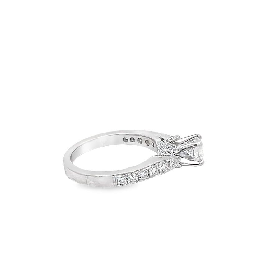 18K White Gold Lab-Grown Brilliant Diamond Engagement Ring (.52ct)