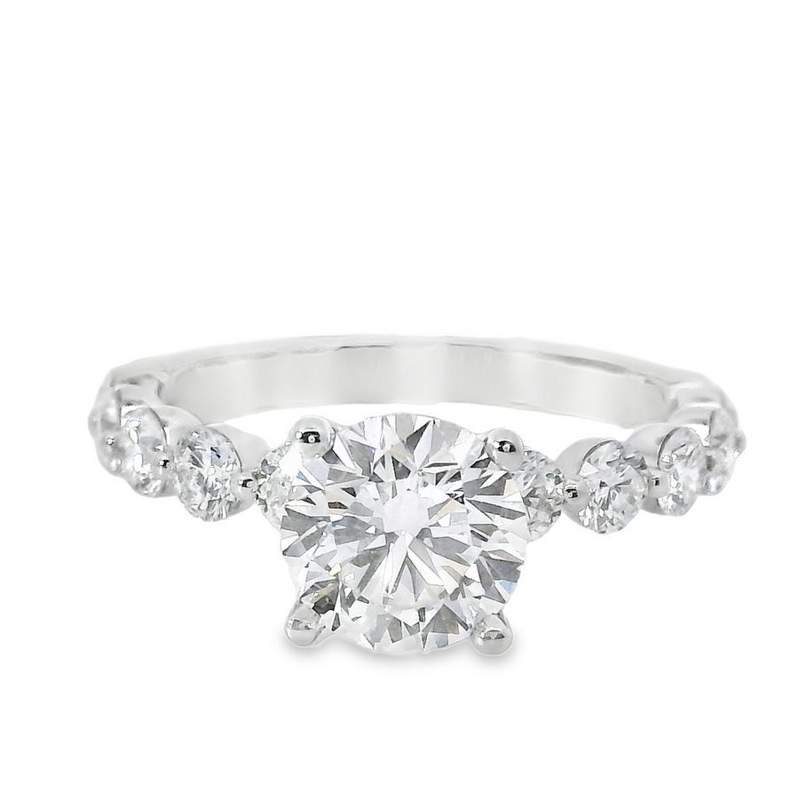 18kt White Gold Lab-Grown Round Diamond Engagement Ring (2.23ct)