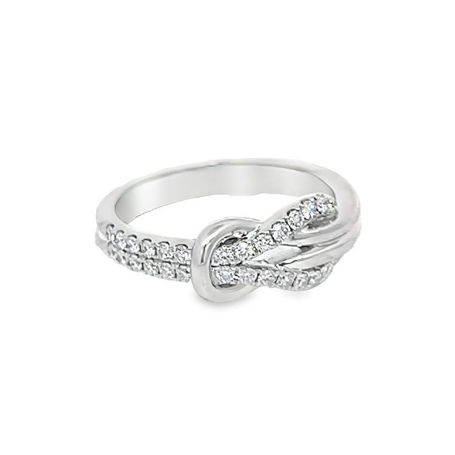 18K White Gold Natural Diamond Ring (.34ct)