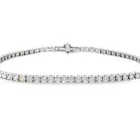 14kt White Gold 7" Lab-Grown Round Diamond Tennis Bracelet (3.09ct)