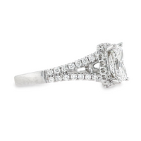 18K White Gold Natural Radiant Diamond Engagement Ring (1.99ct)