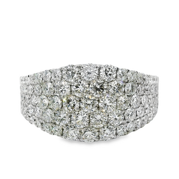 18kt White Gold Full Cut Natural Pave Diamond Ring (1.79ct)