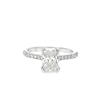 18kt White Gold Lab-Grown Radiant Diamond Engagement Ring (1.79ct)