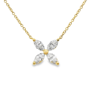 18kt Yellow Gold Natural Diamond Free Form Pendant (0.44ct)