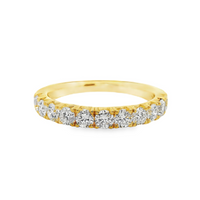 18kt Yellow Gold Natural Round Diamond Wedding Ring. (.90ct)