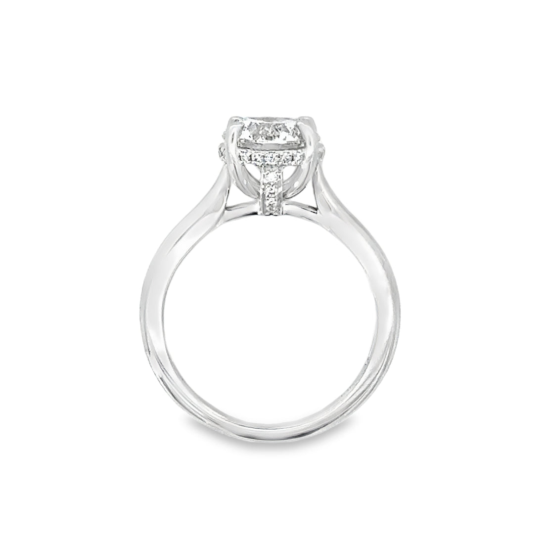 18kt White Gold Lab-Grown Round Diamond Engagement Ring (2ct)