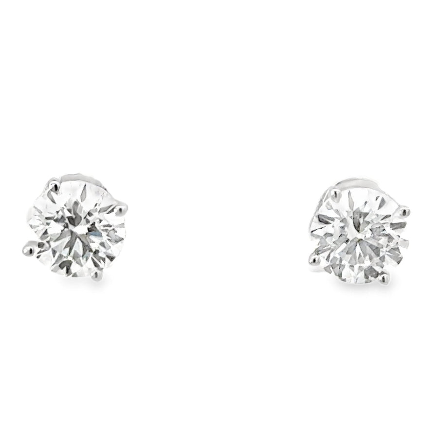 14kt White Gold Lab-Grown Diamond Stud Earrings (1.51ct)