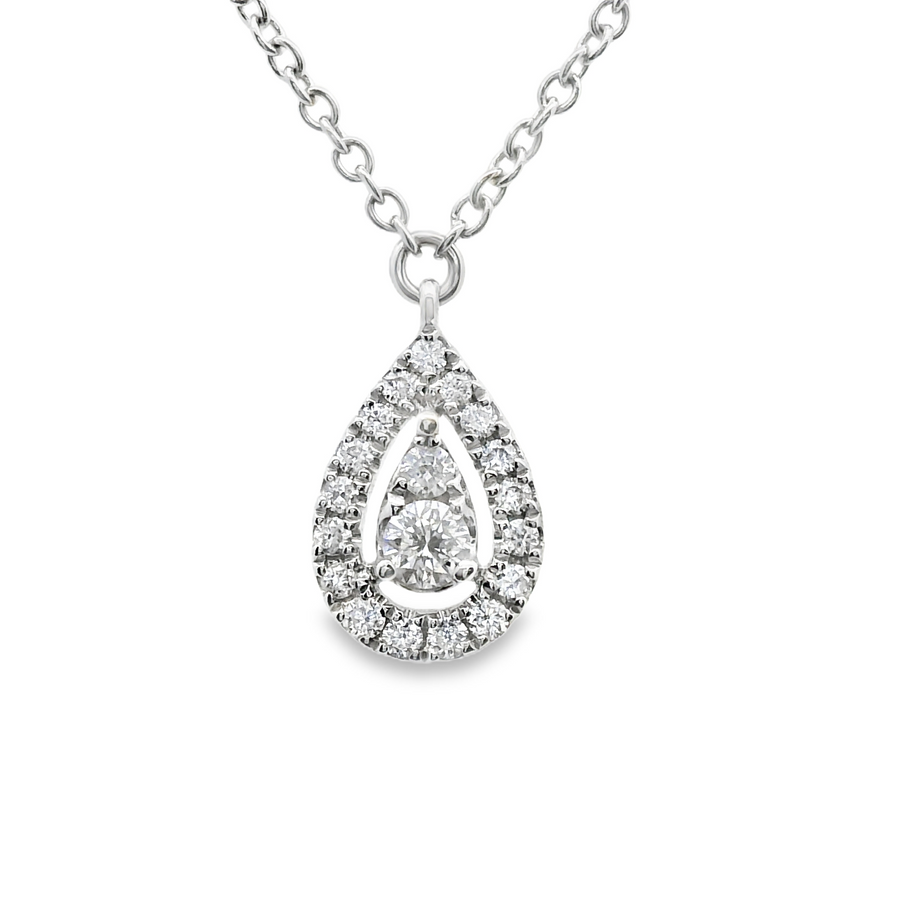 18kt White Gold Natural Diamond Necklace (0.2ct)