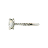 18kt White Gold Hidden Halo Natural Diamonds Semi-Mount Ring (0.58ct)