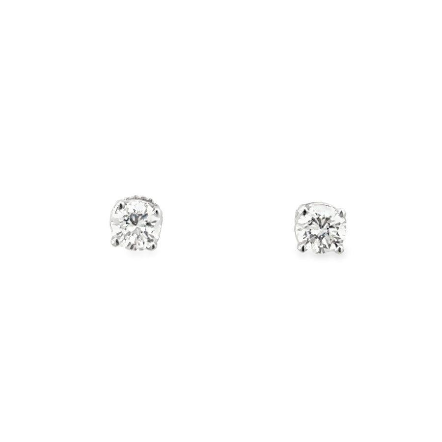 14kt White Gold Lab-Grown Diamond Stud Earrings (.64ct)