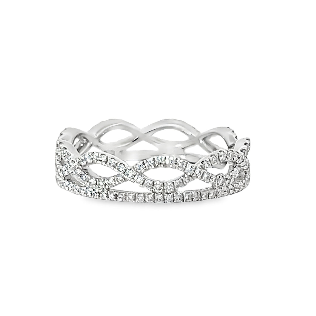 18K White Gold Diamond Eternity Ring (.64ct)