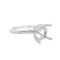 18kt White Gold Natural Round Diamond Semi-Mount Ring (.11ct)