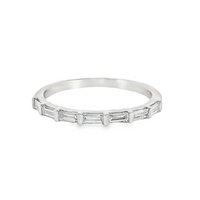 18kt White Gold Natural Baguette Diamond Wedding Ring (.31ct)