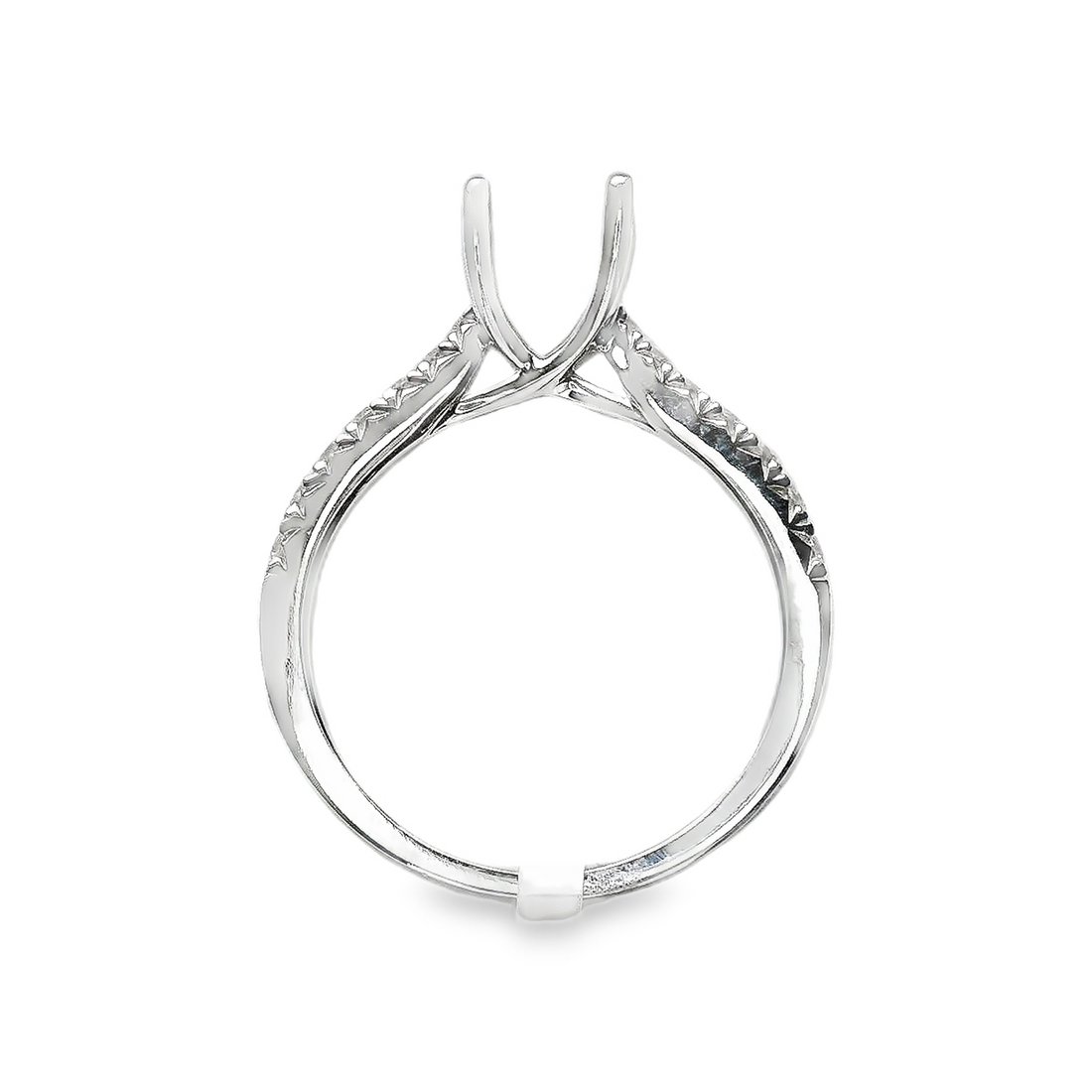 18kt White Gold Full-Cut Diamond Semi-Mount Ring (.27ct)