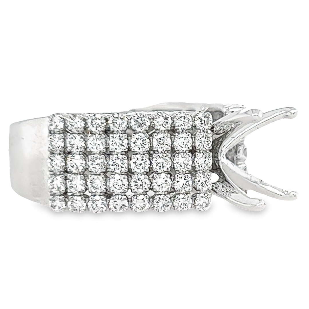 18K White Gold Diamond Semi-Mount Ring (1.46ct)