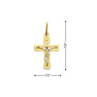 18kt Yellow Gold Italian Made Crucifix Charm (1.12g)