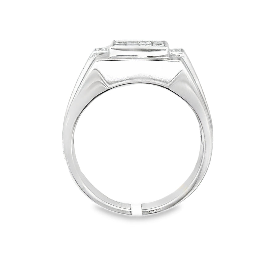 18kt White Gold Gent's Natural Diamonds Ring (0.83ct)