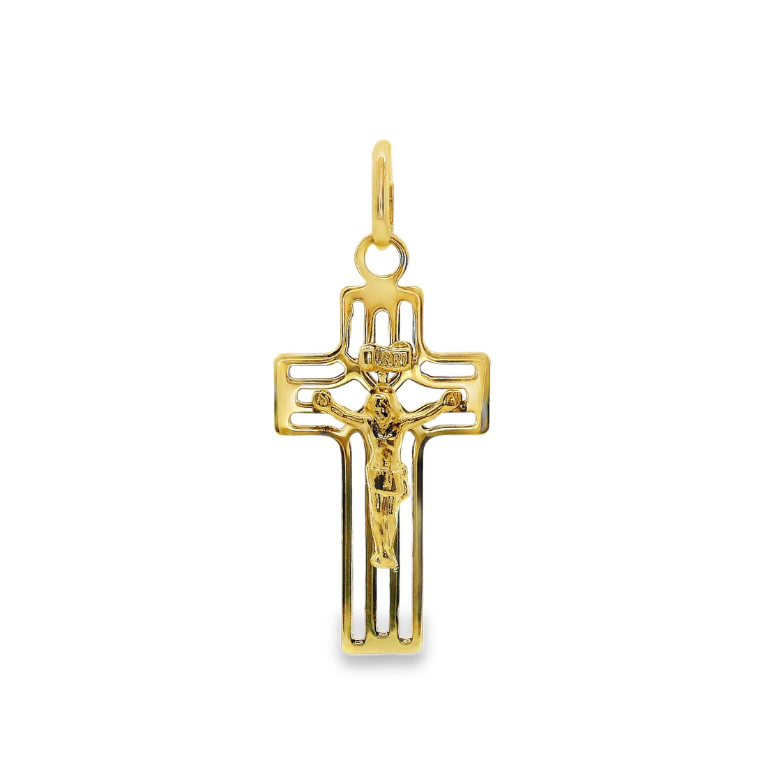 14kt Yellow Gold Italian Made Crucifix Pendant (1.05g)