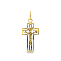 14kt Yellow Gold Italian Made Crucifix Pendant (1.05g)