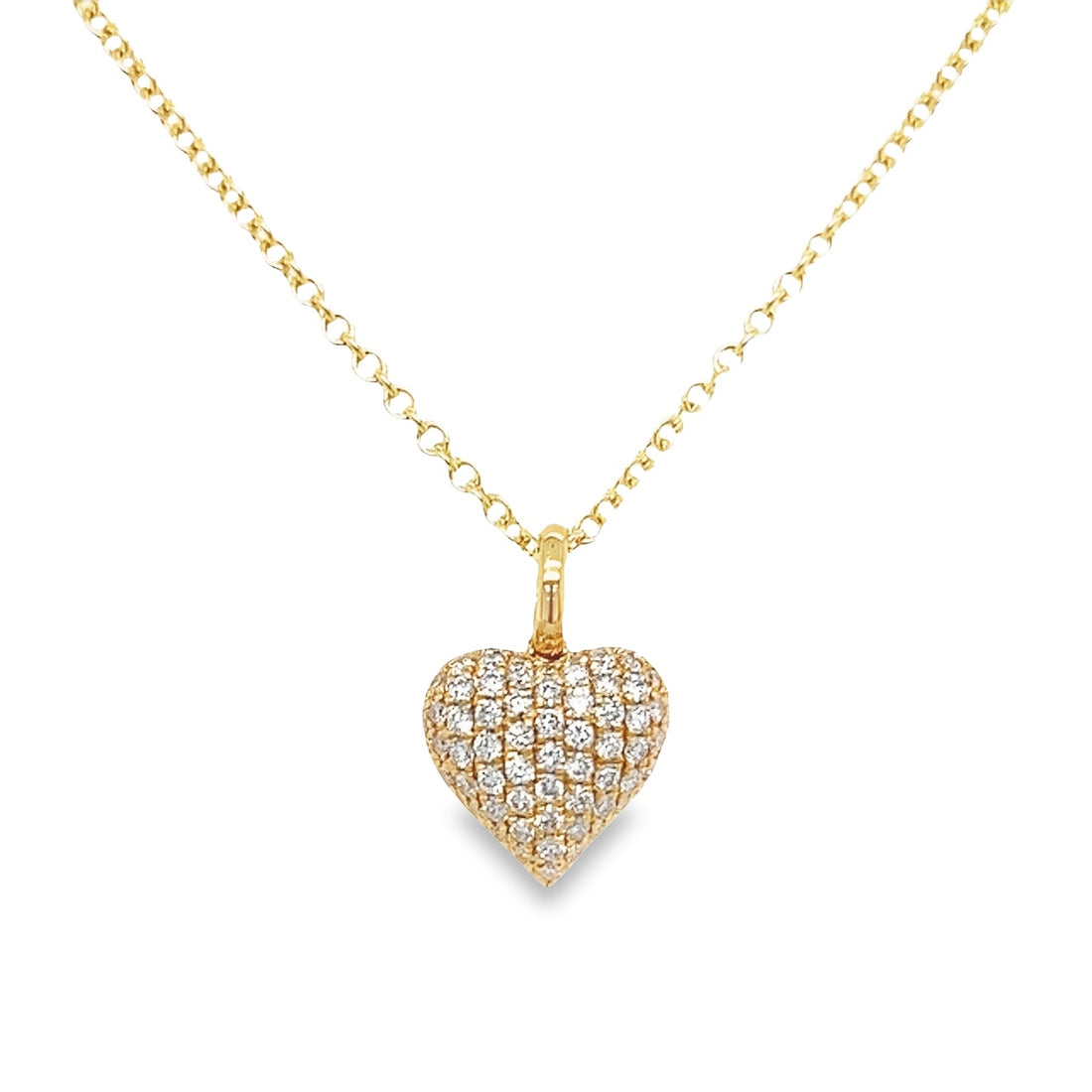 18kt Yellow Gold Diamond Heart Pendant (.43ct)