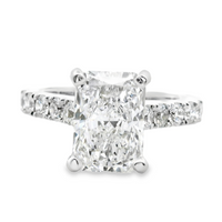 18kt White Gold Lab-Grown Radiant Diamond Engagement Ring (3.29ct)