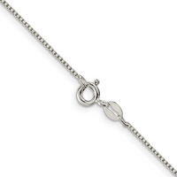 Sterling Silver 18" 1.1mm Rhodium Plated Box Chain (3.5g)