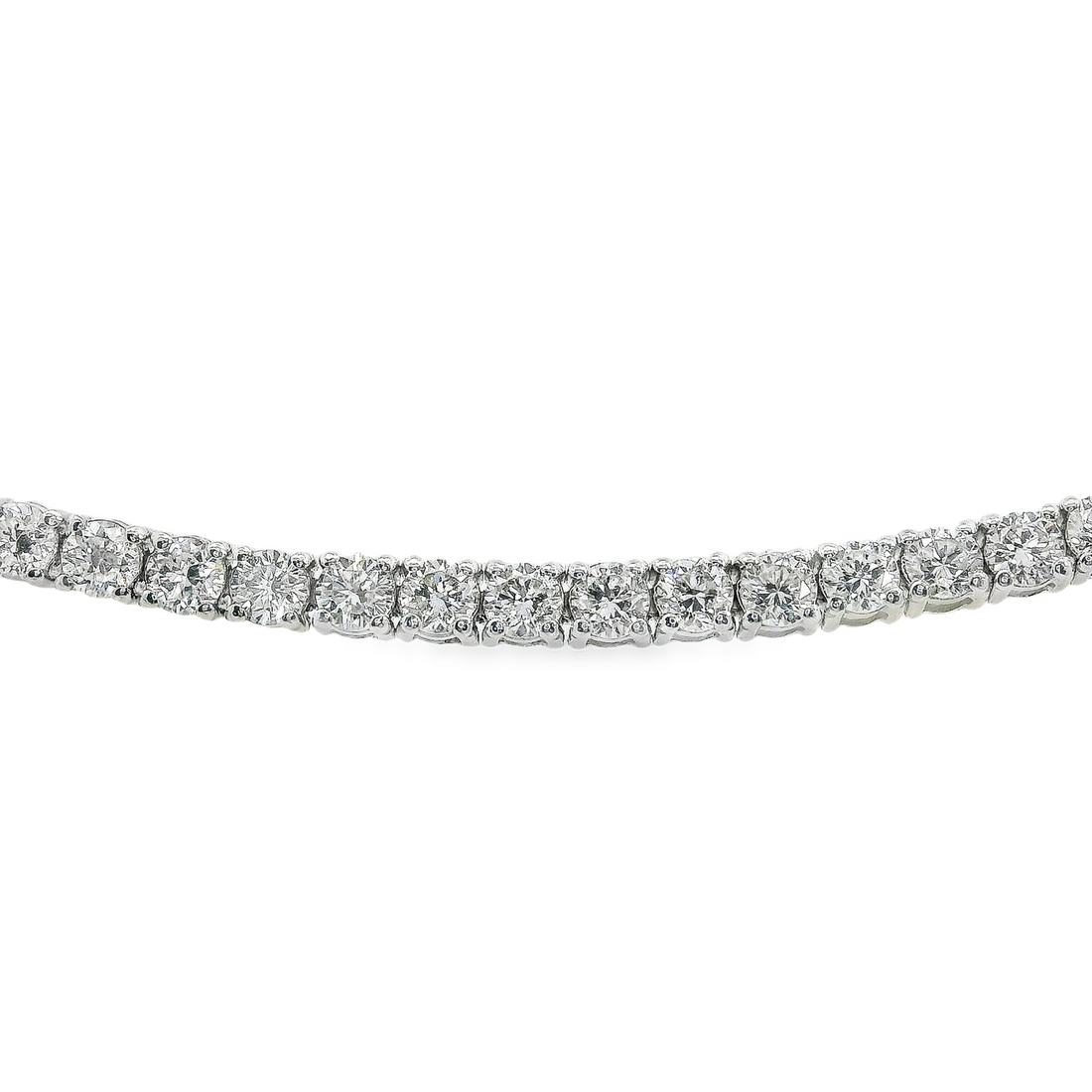 14kt White Gold 7" Lab-Grown Round Diamond Tennis Bracelet (4.00ct)