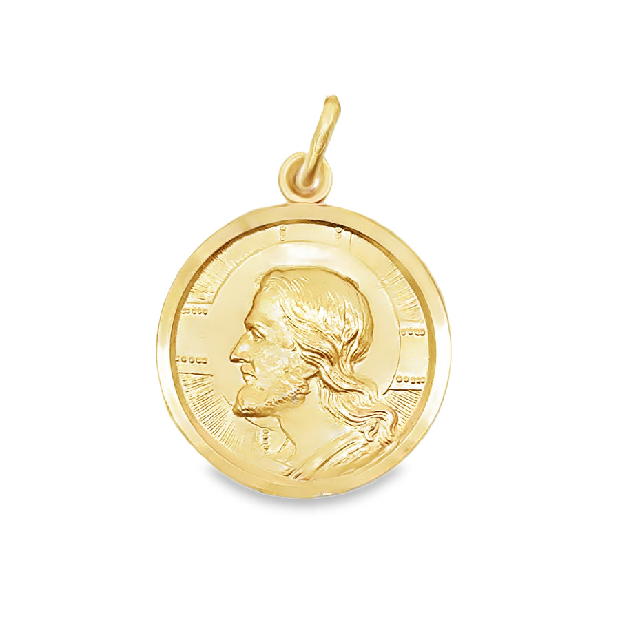 18kt Yellow Gold Italian Made Christ Head Charm (5.7g)