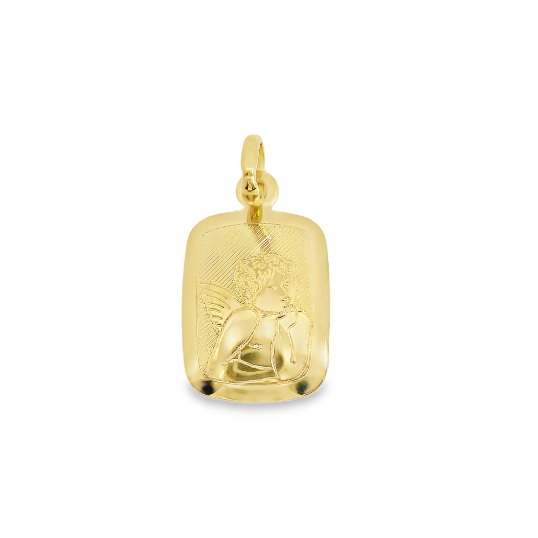 18kt Yellow Gold Italian Made Cherub Pendant (.56g)