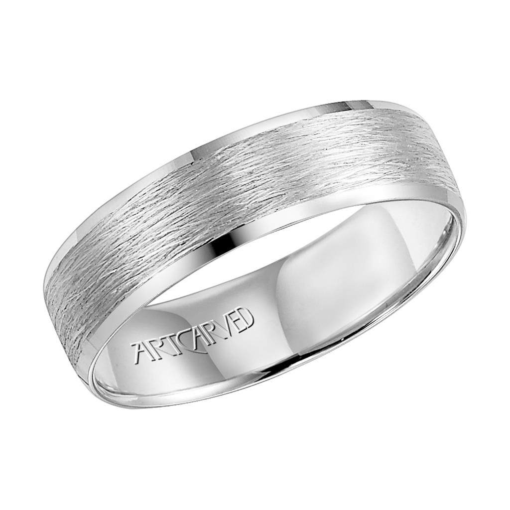 Artcarved 14kt White Gold Beveled Edge Ring