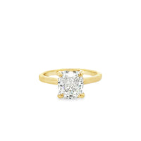 18kt Yellow Gold Lab-Grown Cushion Diamond Engagement Ring (3.12ct)