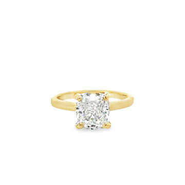 18kt Yellow Gold Lab-Grown Cushion Diamond Engagement Ring (3.12ct)