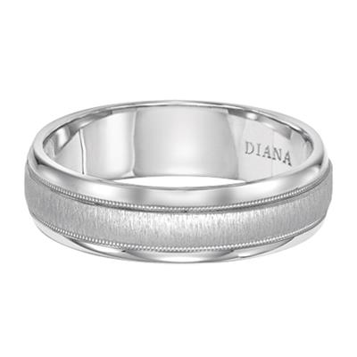 Artcarved 14kt White Gold 6.0mm Comfort Fit Wedding Band