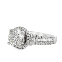 18kt White Gold Natural Round Brilliant Diamond Engagement Ring (2.12ct)