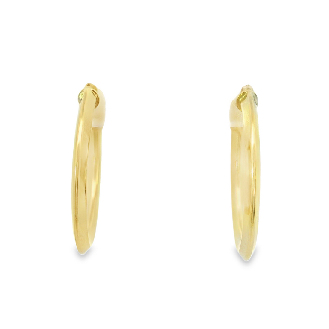18kt Yellow Gold Italian Made Medium Hoop Earrings (1.00g)