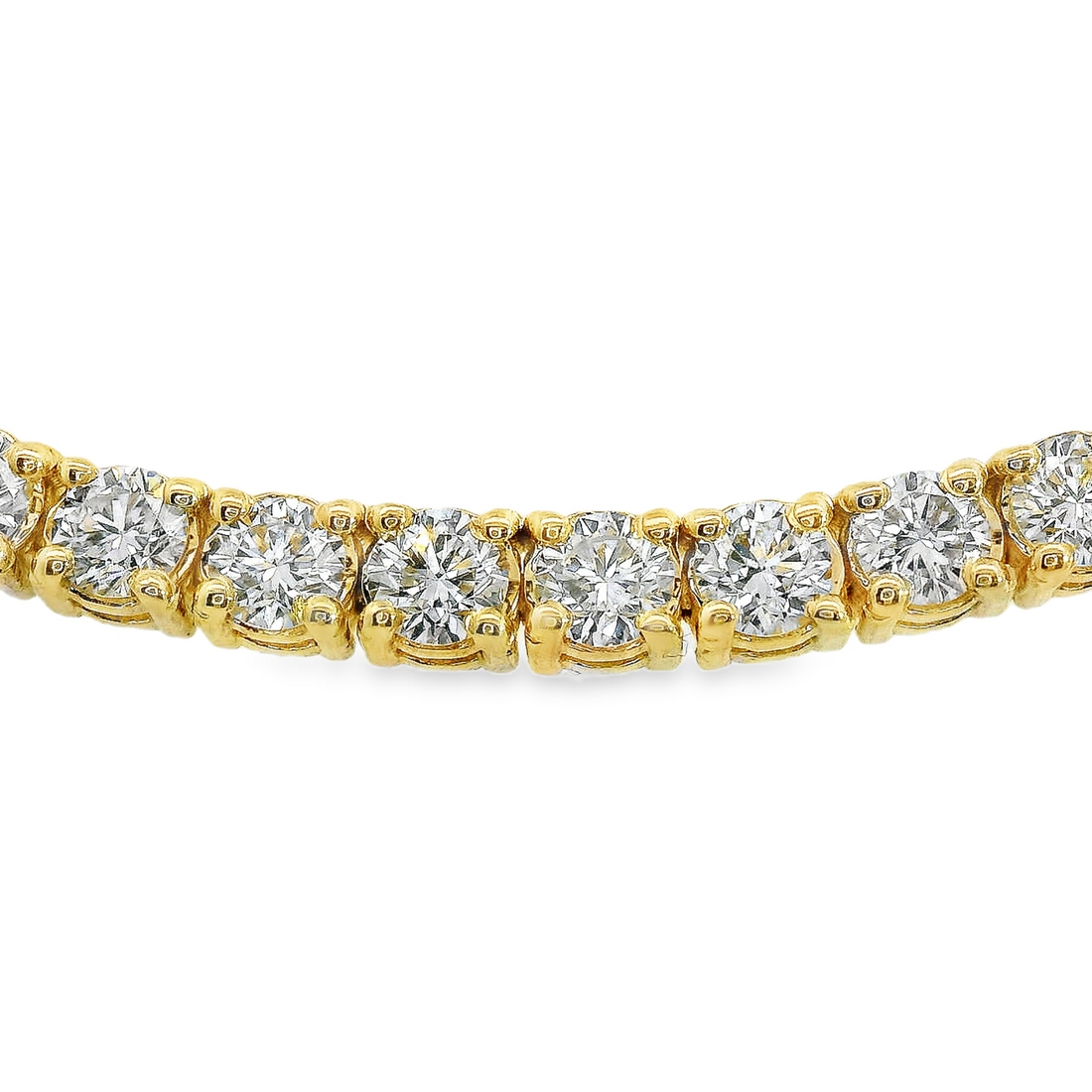 14kt Yellow Gold 7" Lab-Grown Round Diamond Tennis Bracelet (5.09ct)