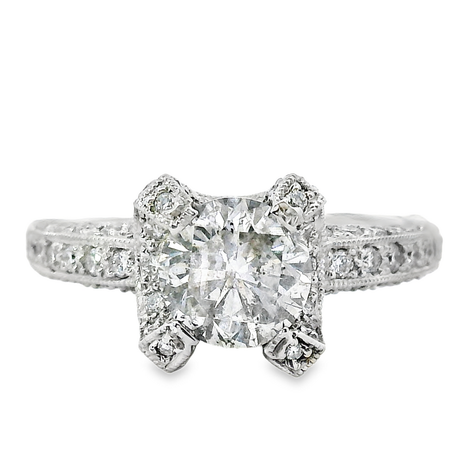 18kt White Gold Natural Round Brilliant Diamond Engagement Ring (1.97ct)