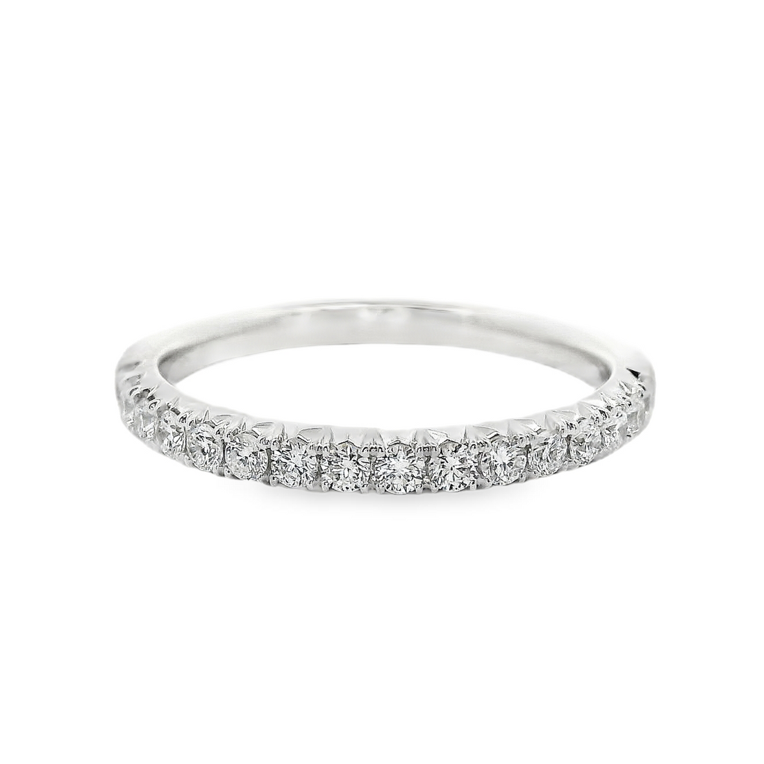 18kt White Gold Natural Round Diamond Wedding Ring (.33ct)