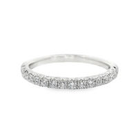18kt White Gold Natural Round Diamond Wedding Ring (.33ct)