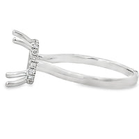 18kt White Gold Hidden Halo Natural Diamonds Semi-Mount Ring (0.14ct)