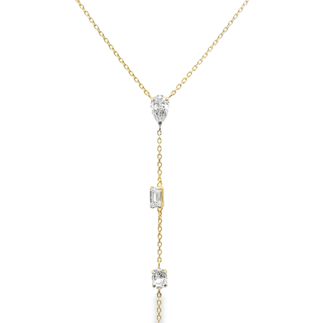 18kt Yellow Gold Natural Diamond Drop Pendant (0.85ct)