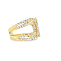 18kt Yellow Gold Natural Diamond Free Form Ring (1.46ct)