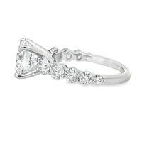 18K White Gold Lab-Grown Round Diamond Engagement Ring (3.00ct)