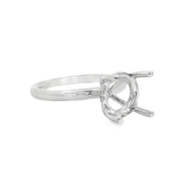 18kt White Gold Natural Round Diamond Semi-Mount Ring (.11ct)