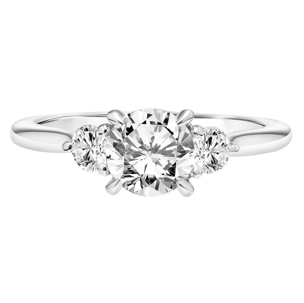 14kt White Gold Natural Round Diamond Semi-Mount Ring (.40ct)